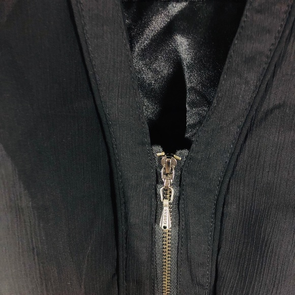 Guess front zipper black mini dress - Picture 5 of 8